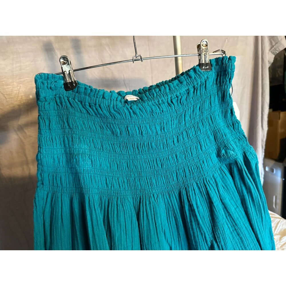 Time & Tru Cotton Gauze Skirt Smocked Waist Tiered Boho Midi NWT XSmall. - Picture 9 of 10